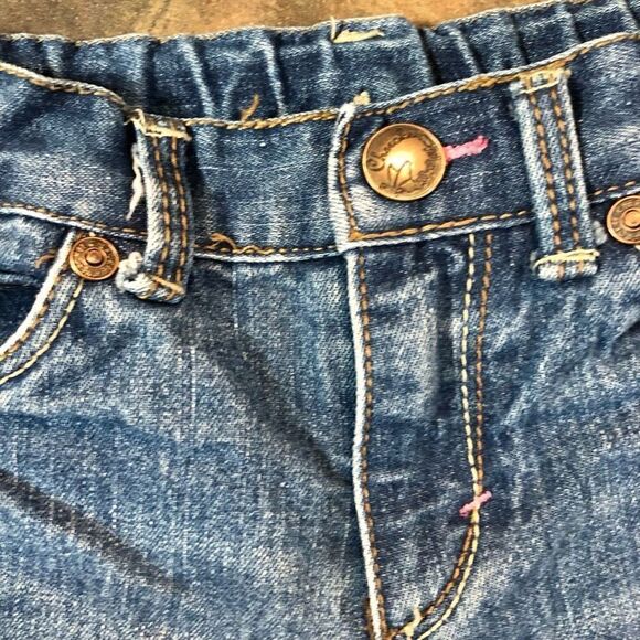 Girls Bundle 2 Pairs of Pants - Cheetah Pull-on Leggings, Snap with Elastic Wais - Picture 12 of 16